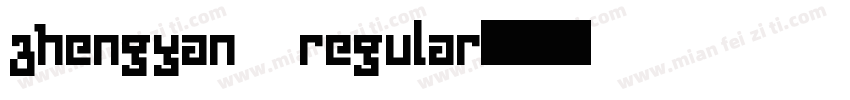 zhengyan regular字体转换
